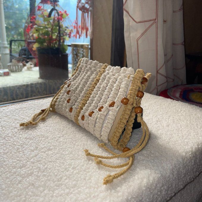 Pochette livre de poche en Macramé modèle Perla LireMuze