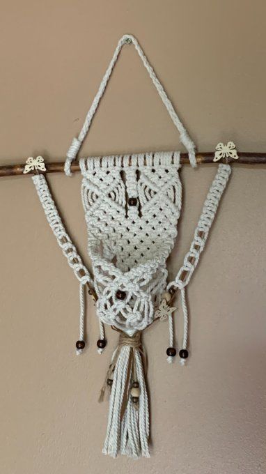 Suspension murale porte-fleurs papillon MELYFLOR
