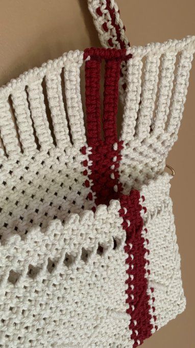 Sac en macramé modèle Vigne