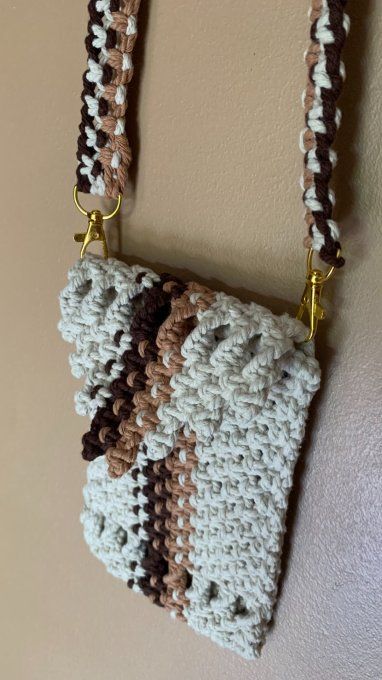 Petit sac en macramé modèle Terre et Sable