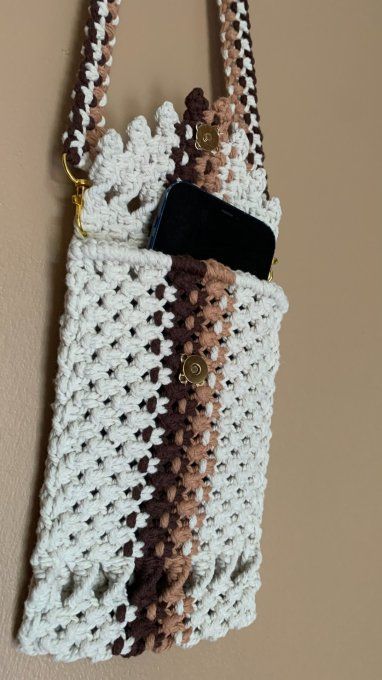 Petit sac en macramé modèle Terre et Sable