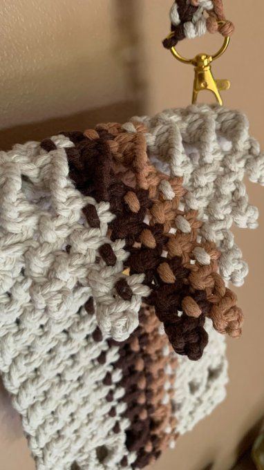 Petit sac en macramé modèle Terre et Sable