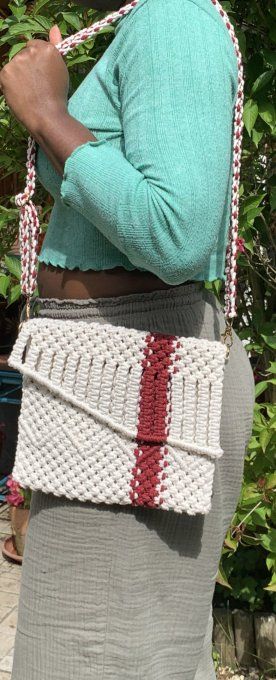 Sac en macramé modèle Vigne