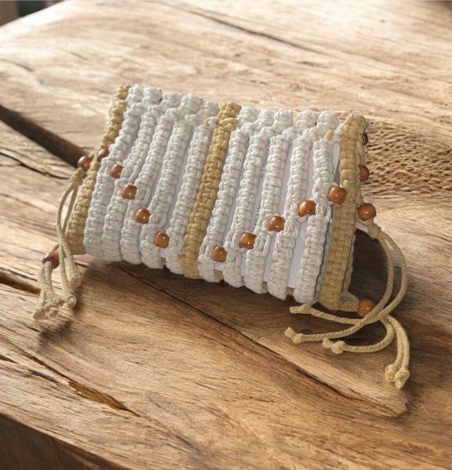 Pochette livre de poche en Macramé modèle Perla LireMuze