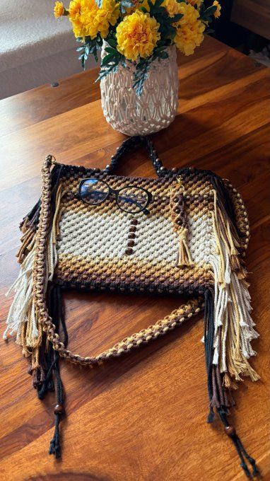 Sac bohème en macramé Terre et Eclat