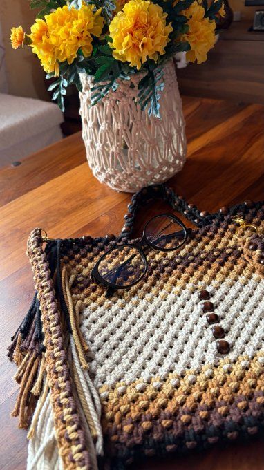 Sac bohème en macramé Terre et Eclat
