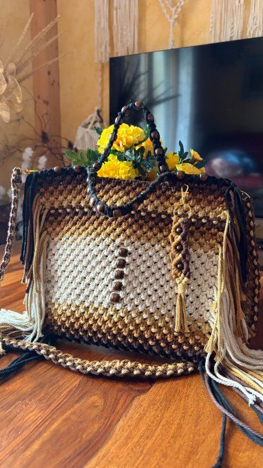 Sac bohème en macramé Terre et Eclat