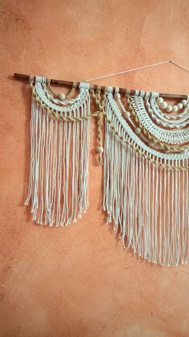 Tenture murale en macramé SOLEA