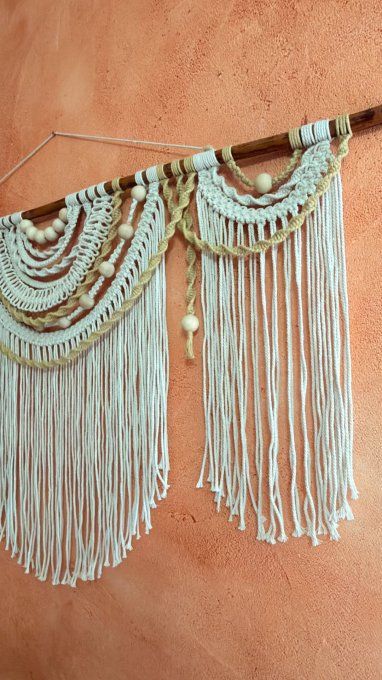 Tenture murale en macramé SOLEA