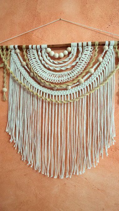 Tenture murale en macramé SOLEA