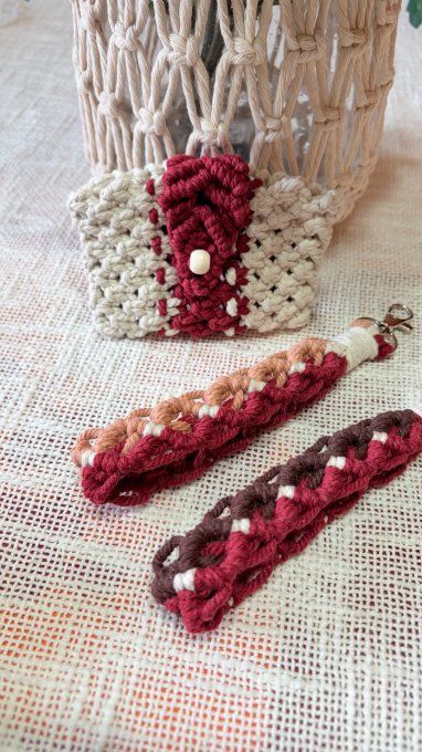 Pochette en Macramé, Carte essentielle Nomade