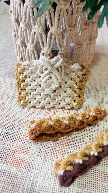 Pochette en Macramé, Carte essentielle Nomade