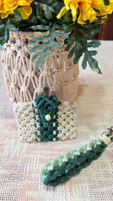 Pochette en Macramé, Carte essentielle Nomade