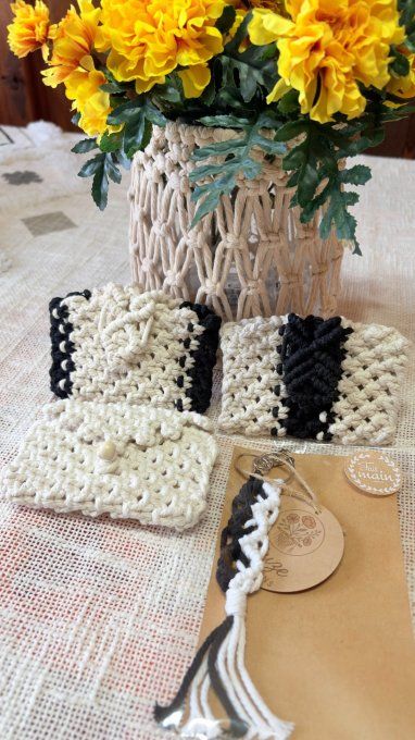 Pochette en Macramé, Carte essentielle Nomade