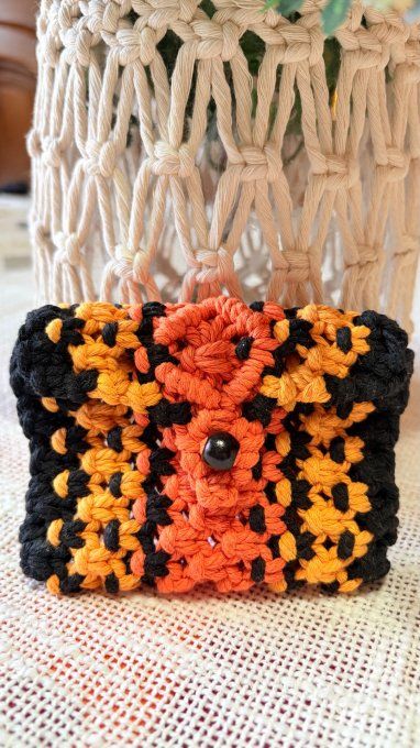 Pochette en Macramé, Carte essentielle Nomade