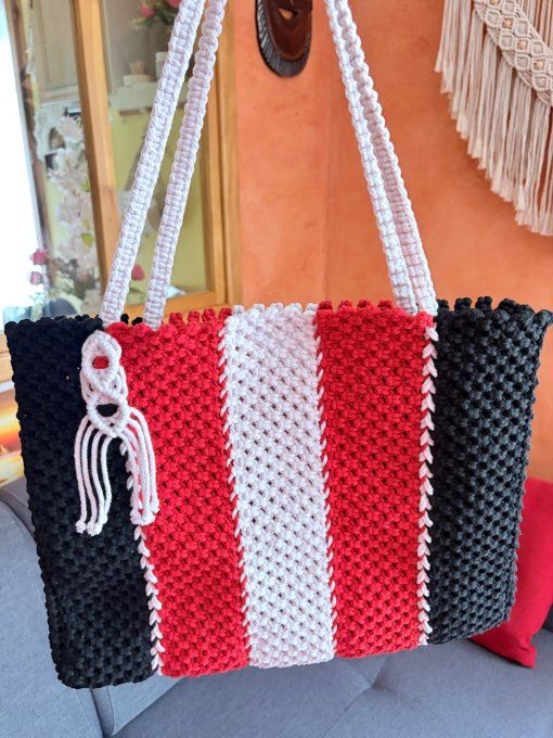 Sac cabas en macramé fait main MAYANE