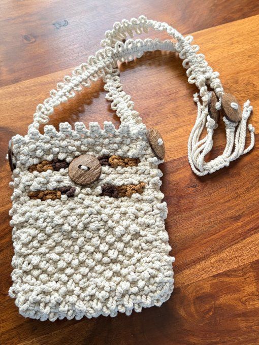 Sac macramé Bouloche, Coton et Coco