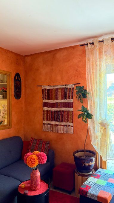 Tenture murale en macramé bohème et ethnique Soleil d'Afrique