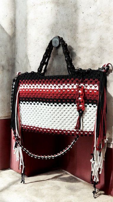 Sac bohème en macramé, Flamboyant