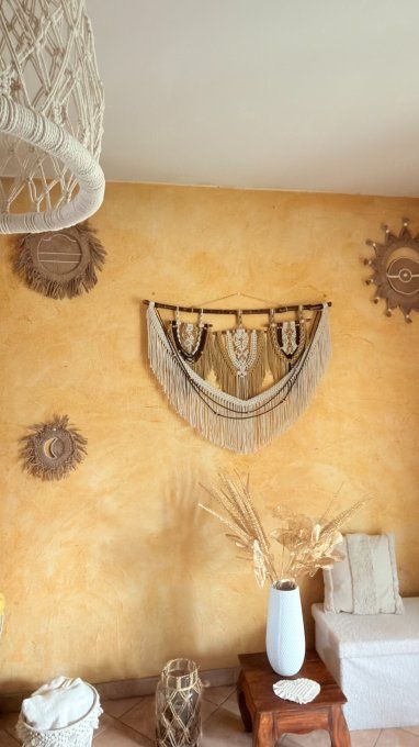 Suspension murale macramé Harmonie Tribale ETHNYA