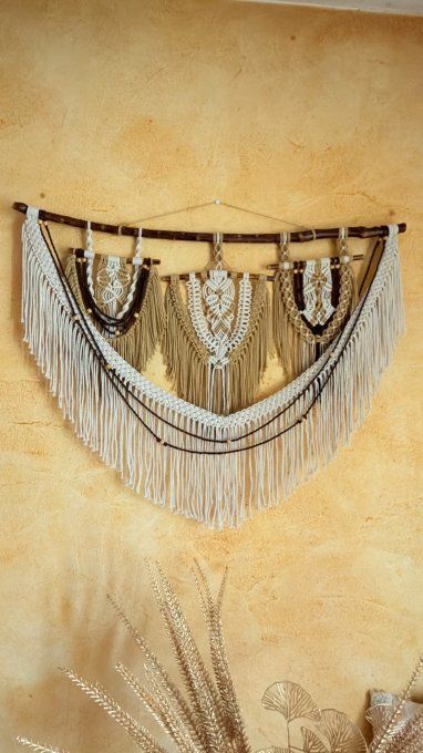 Suspension murale macramé Harmonie Tribale ETHNYA